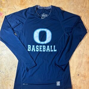 Nike Men's Dark Blue Baseball Long Sleeve Tee